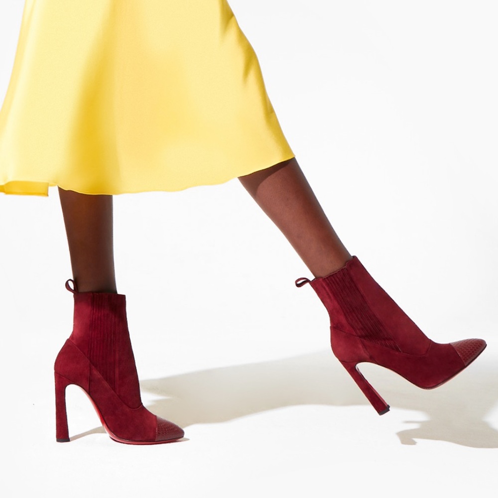 CHRISTIAN LOUBOUTIN Me in the 90s Burgundy Bootie